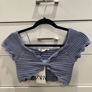 NEW Zara crochet knit top